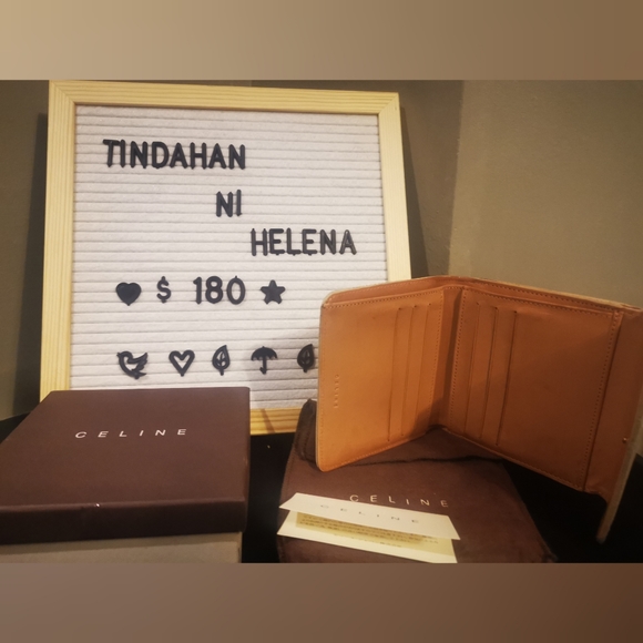 Celine Short Suede/Leather Wallet - Picture 2 of 8